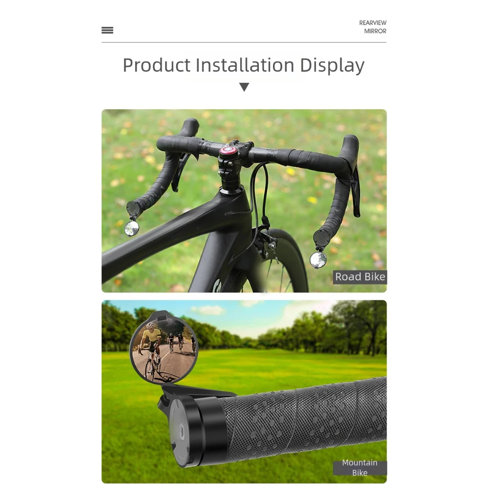 Bicycle Handlebar End Rearview - огляд і ціна Mirror Handlebar Convex