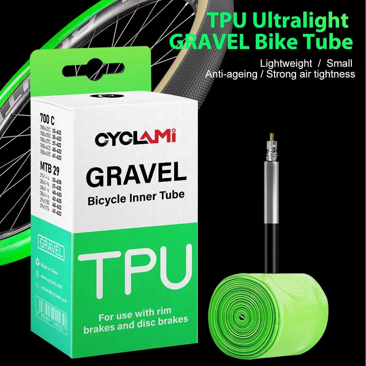 CYCLAMI Ultralight Road MTB 29 - огляд і ціна Inner Tube 700C