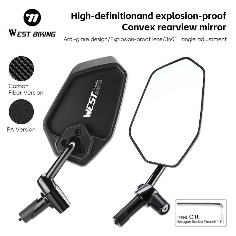 WEST BIKING HD Anti-glare Conv - огляд і ціна Mirror Handlebar Convex