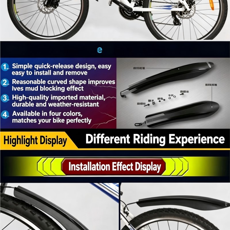 Universal Quick Release Bike F - огляд і ціна Fender Mudguard Set