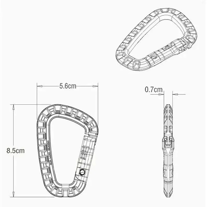 2/5/16Pcs Tactical Carabiner S - огляд і ціна Chain Lock Combination